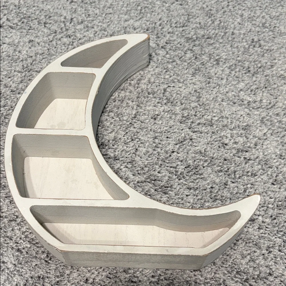 Moon Shaped Wooden Shelf